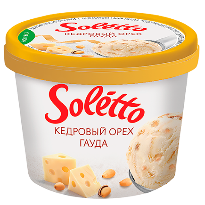 Мороженое Soletto Кедровый орех и гауда