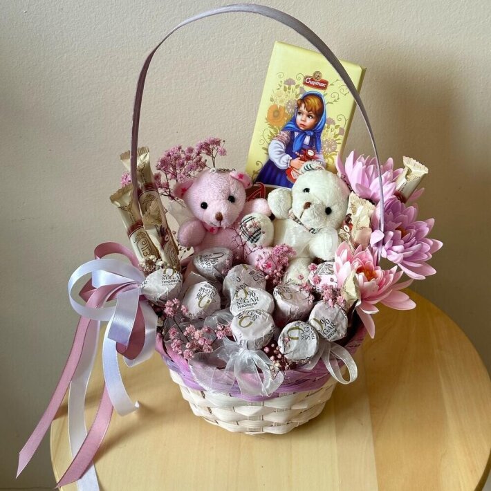 Сладкий подарок с мини-мишками