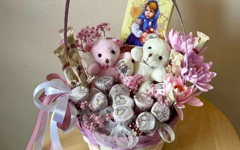 Сладкий подарок с мини-мишками