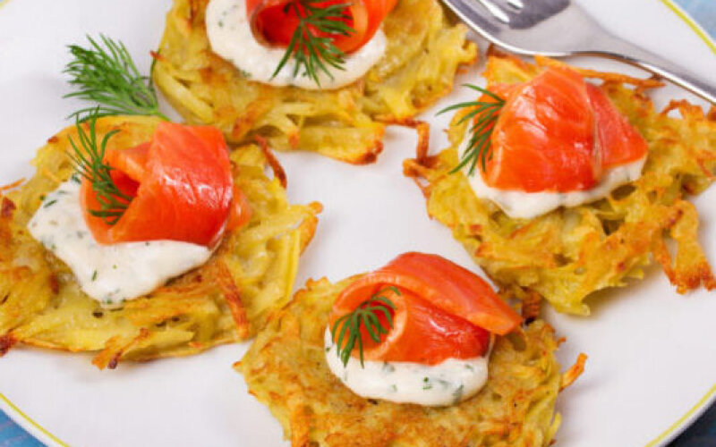 Драники с форелью