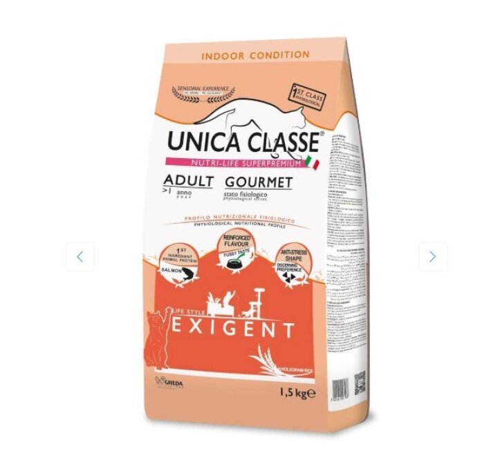 Unica Classe Adult Gourmet Exigent (Лосось) для взрослых привередливых кошек 300гр