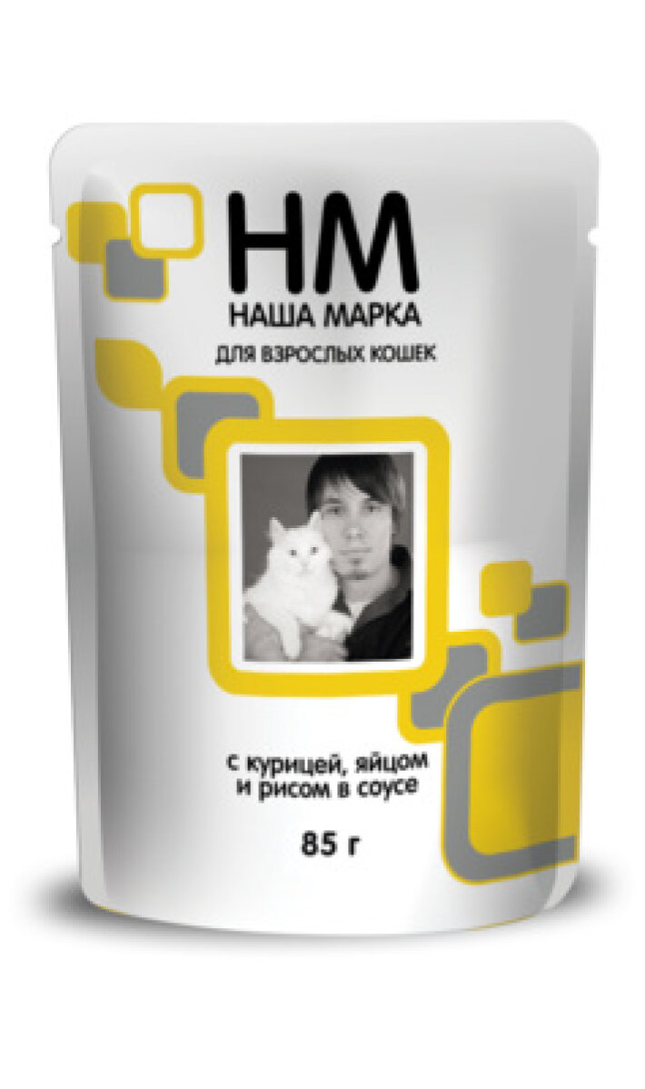 Влажный корм Наша Марка для кошек с курицей в соусе, 85 г