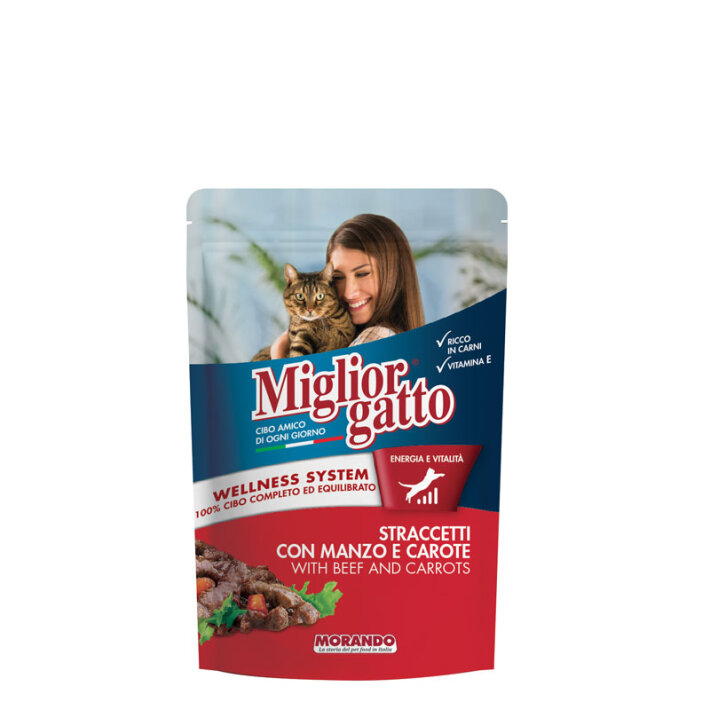 Miglior Gatto (говядина, морковь), 100 гр*24 шт
