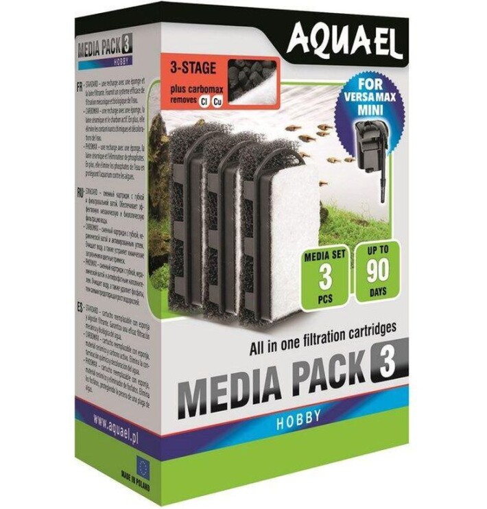 AQUAEL Наполнитель для фильтра FZN MINI CARBON MEDIA PACK