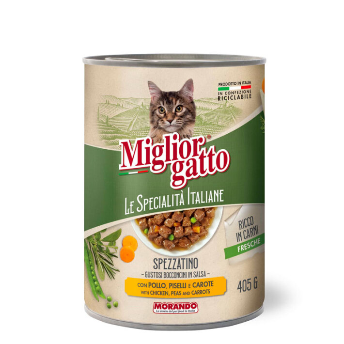 Miglior gatto Le Specialità Italiane (курица, горох, морковь), 405 гр