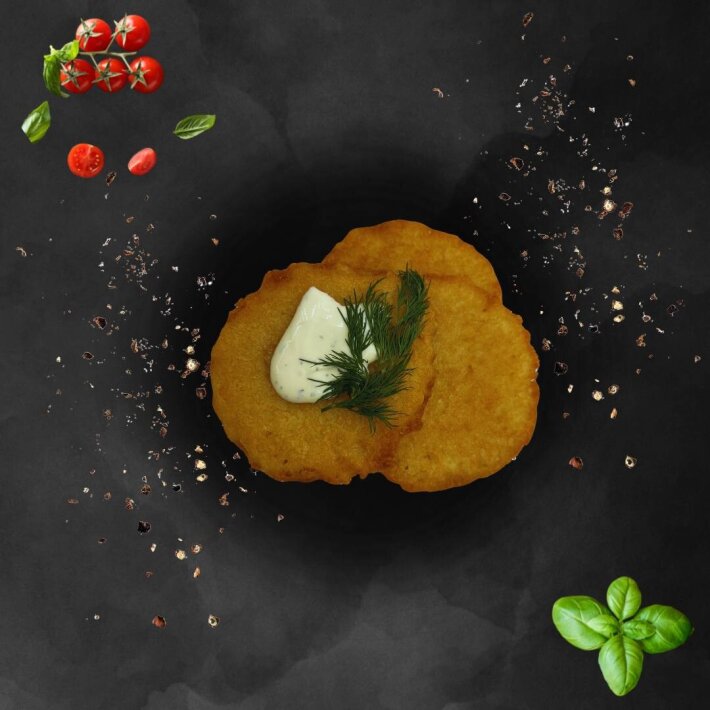 Драники со сметаной