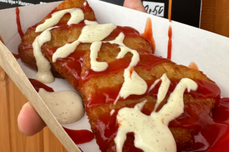 Рёсти и колбаска