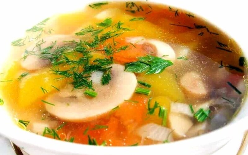 Суп картофельный с грибами
