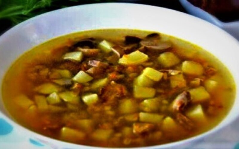 Суп перловый с грибами
