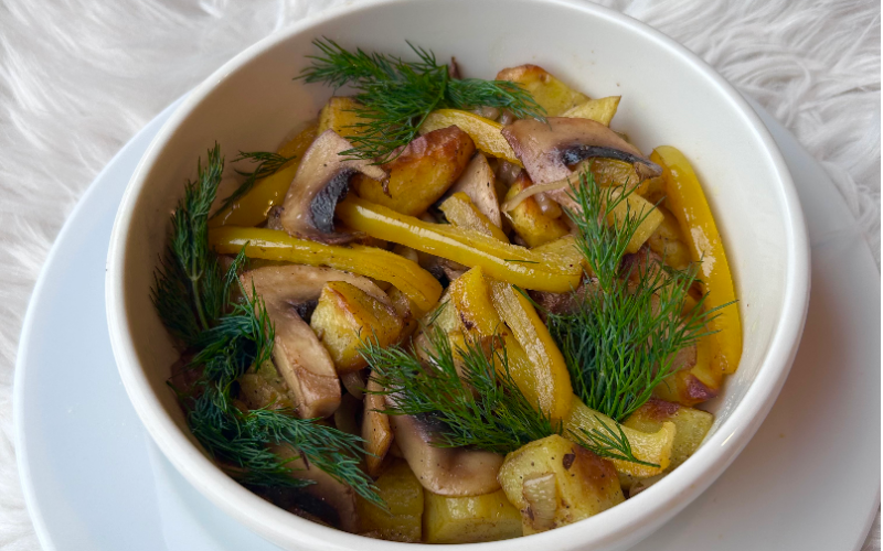 Оджахури с грибами