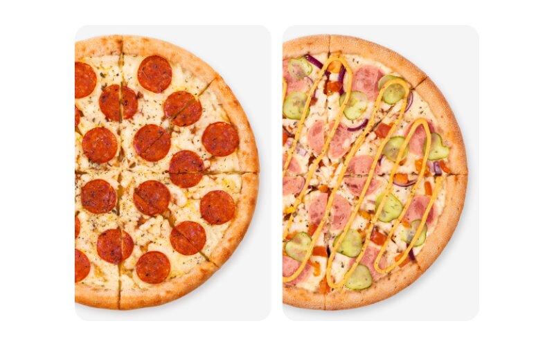 Комбо №1: Пиццы Чизбургер и Пепперони