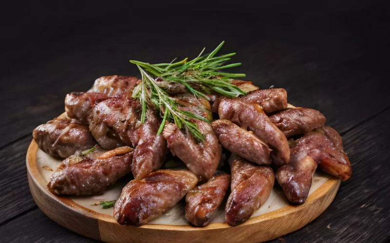 Шашлык из куриных сердечек