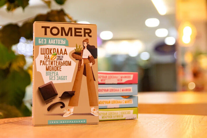 Шоколад «Tomer» без лактозы на растительном молоке