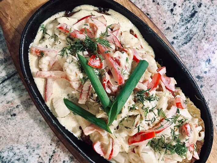 Драники с курицей