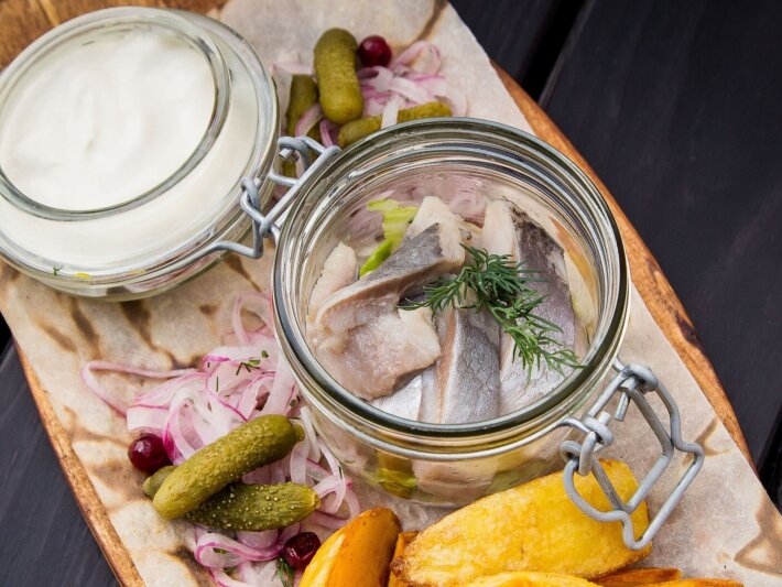 Сельдь с картофелем