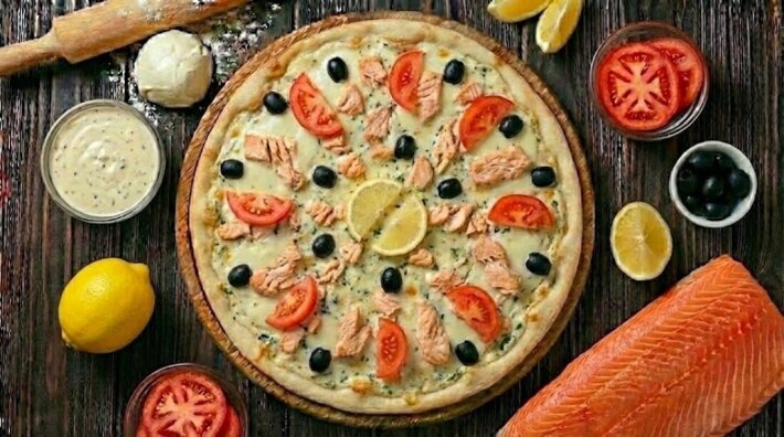 Пицца с сёмгой