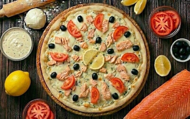 Пицца с сёмгой