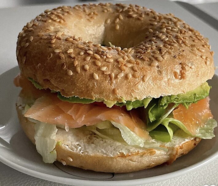 Bagel с лососем