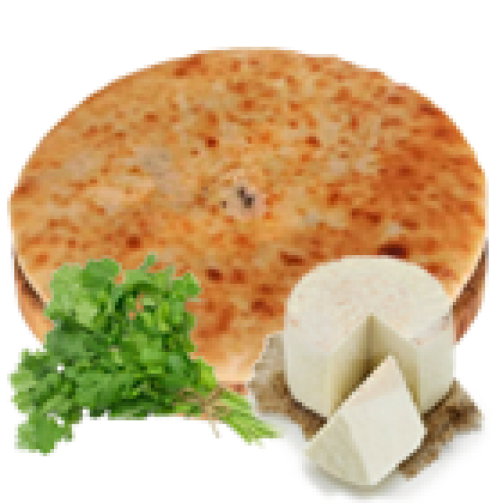 Закрытый пирог с cыром и кинзой