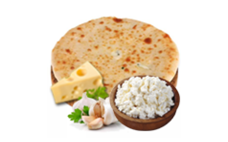 ЗАКРЫТЫЙ ПИРОГ С ТВОРОГОМ, СЫРОМ И ЧЕСНОКОМ