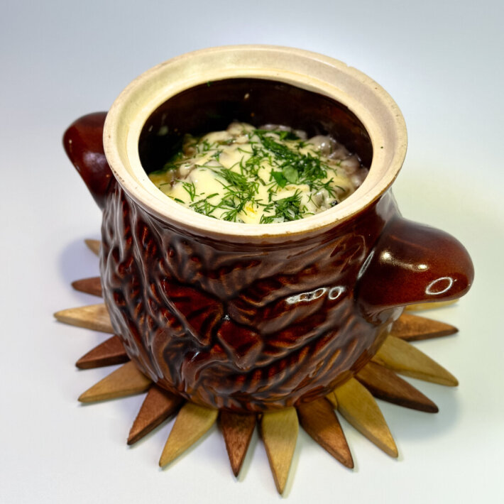 Горшочек «Курица с драниками »
