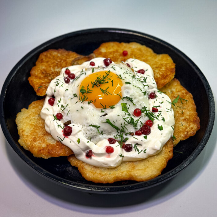 Сковородка «Драники с грибами»