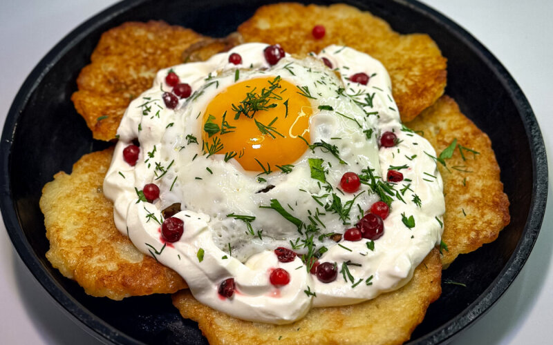 Сковородка «Драники с грибами»