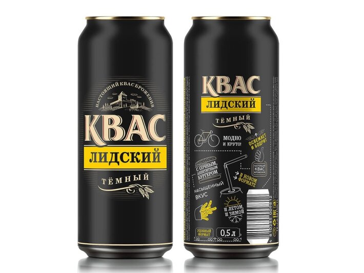 Квас «Лидский темный» ж/б