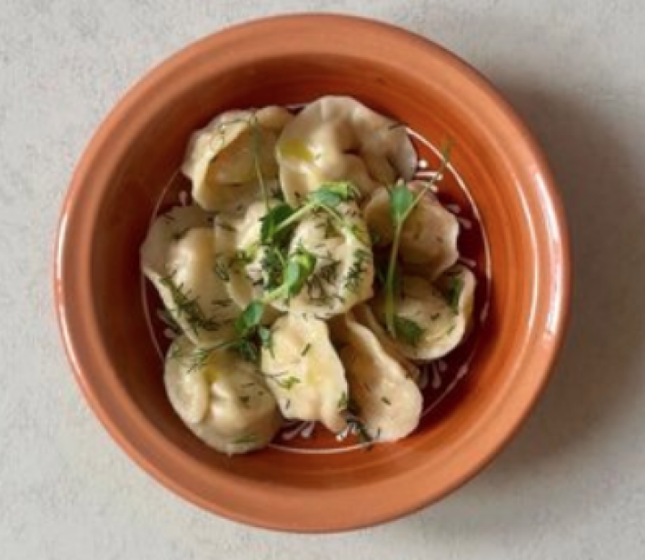 Пельмени с говядиной и луком