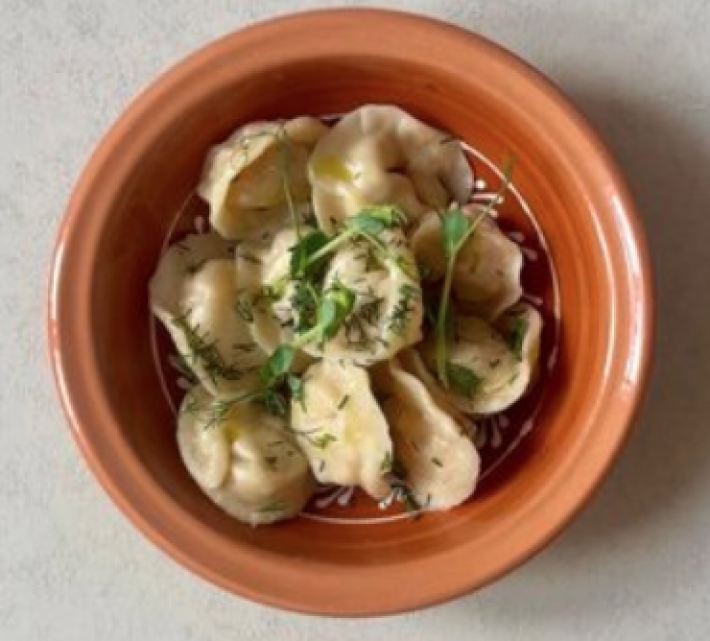 Пельмени с ветчиной и сыром