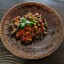 Теплый салат с курицей и грибами