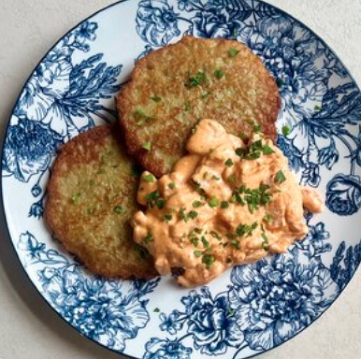 Драники с мачанкой из курицы