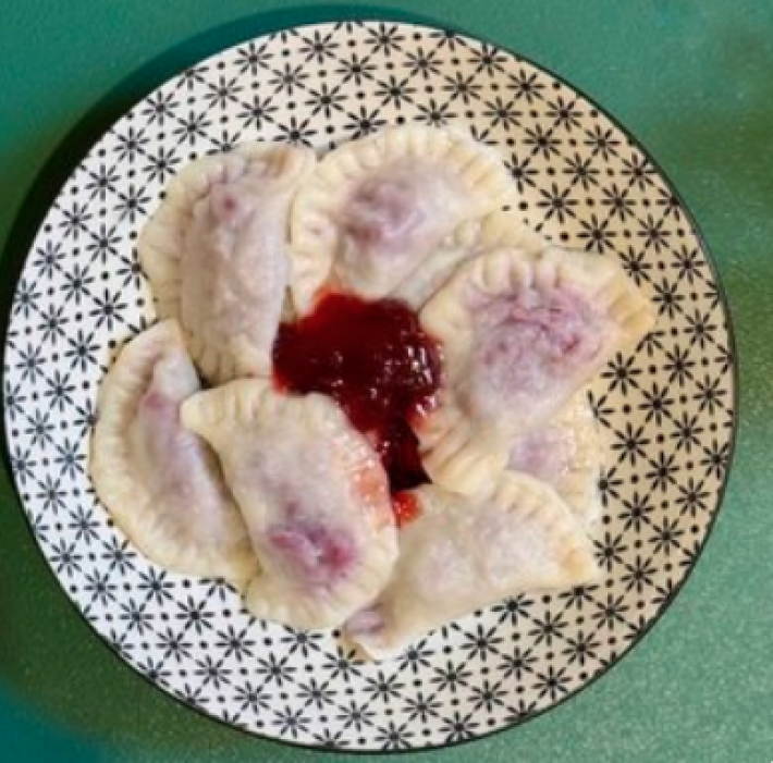 Вареники с клубникой