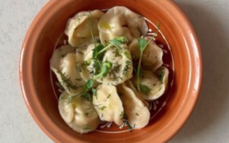 Пельмени с баклажаном курицей и картофелем