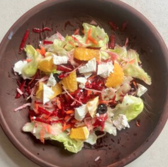 Салат из свеклы с сыром фета