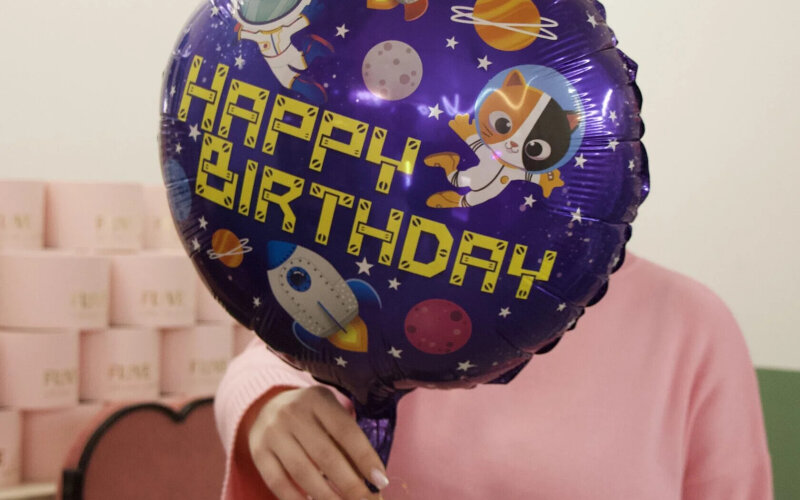 Шар «Happy Birthday космос»