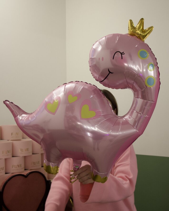 Шар «Динозаврик Pink»