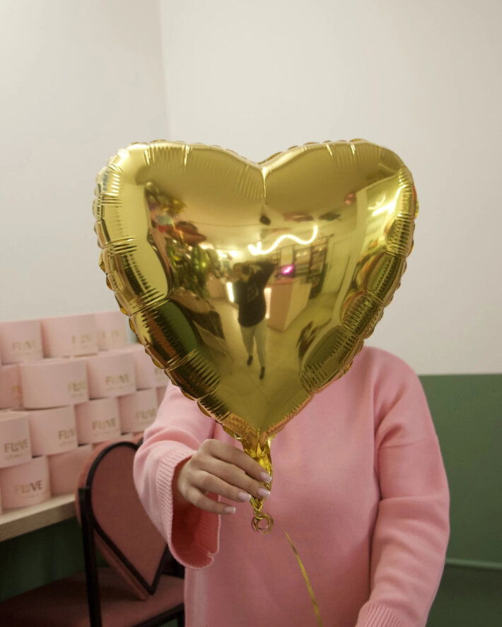 Шар «Сердце золотое»