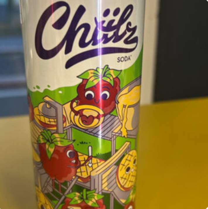 Напиток газированный «Chiilz малина и вафля»