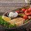 Судак с печеными овощами и соусом Тар-тар
