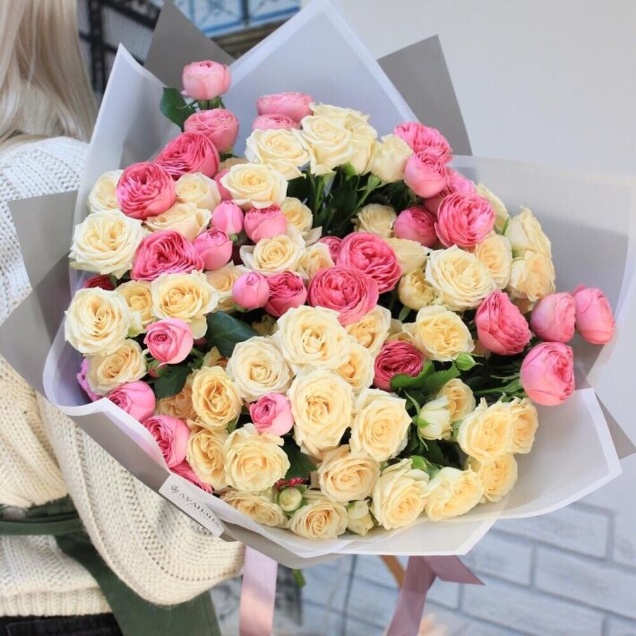 Микс кустовых роз