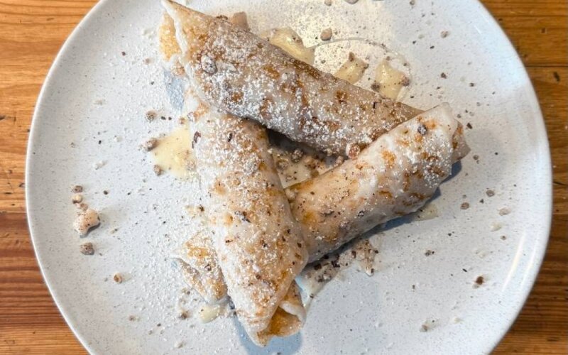 Блинчики с творогом и сгущенкой