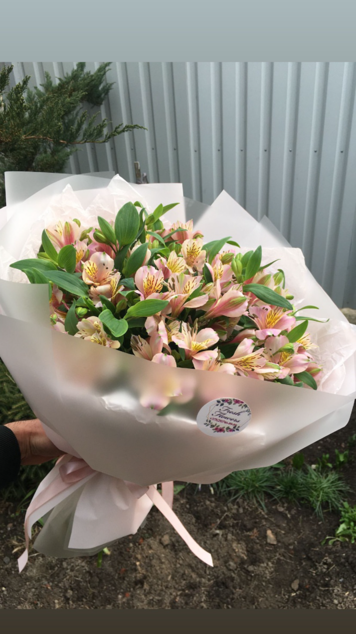 Букет из 15 веток альстромерии