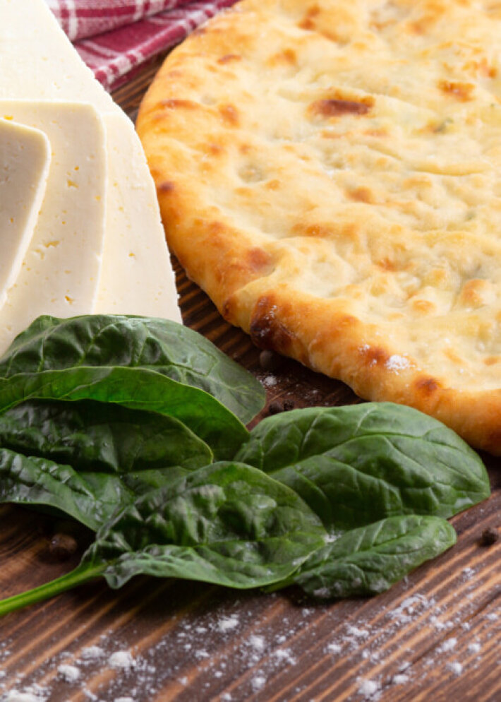 Пирог с сыром и шпинатом