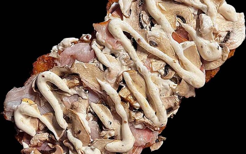 Драники с грибами и грудинкой
