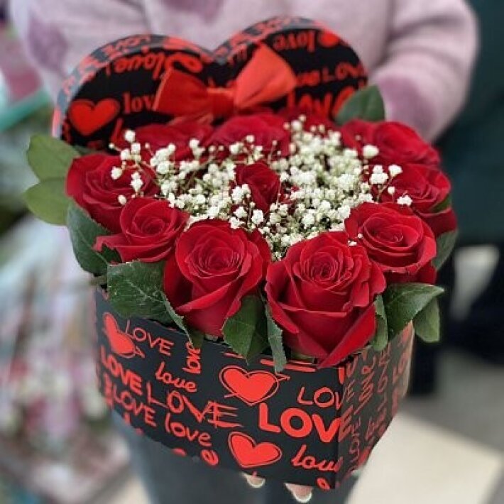 Коробочка «Сердце из роз»