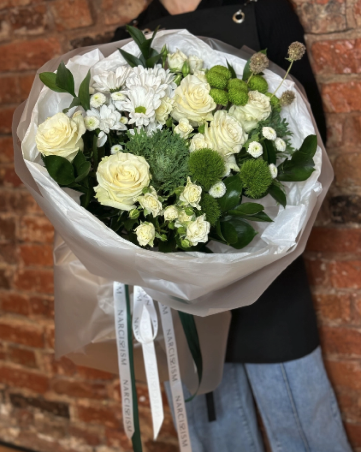 Букет «Авторский» бело-зеленый