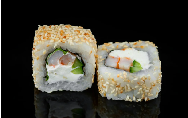 Ролл «Аляска с креветками»