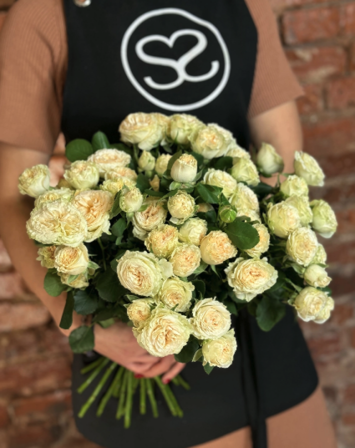 Розы кустовые пионовидные