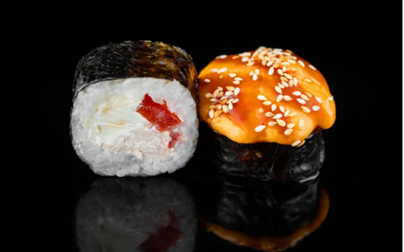 Запечённый ролл с курицей